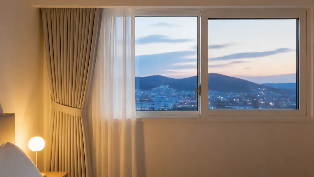 맞춤블라인드가 필요할 때의 창가 모습