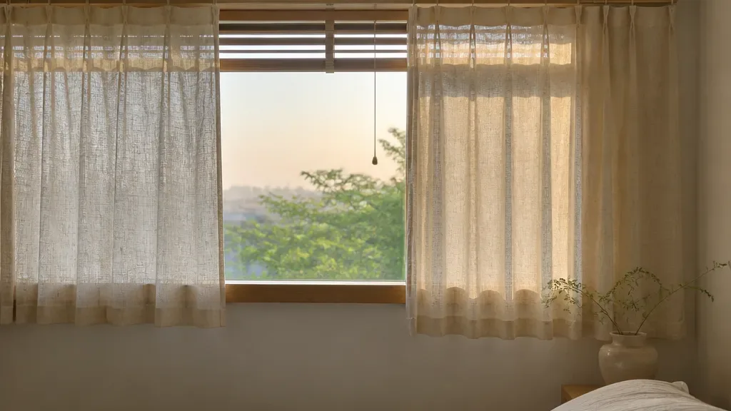 린넨커튼이 필요한 창가 예시