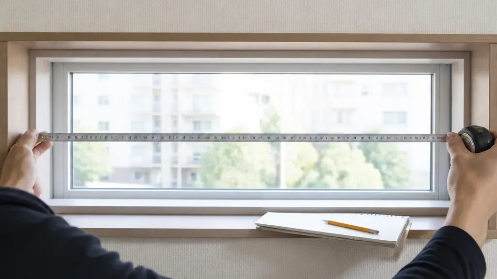 블라인드 교체가 필요한 창가 예시
