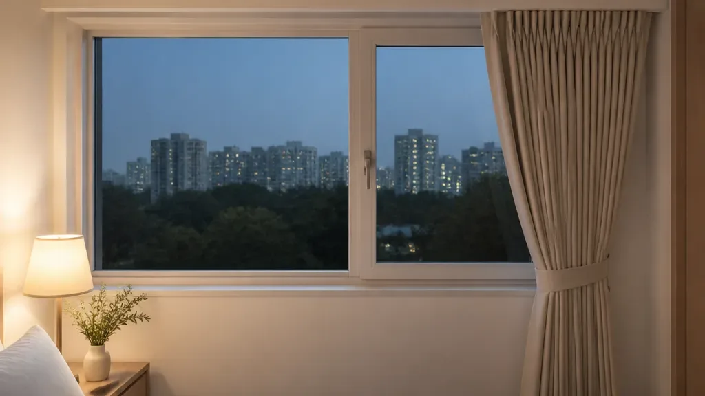 안방커튼이 필요할 때의 창가 모습