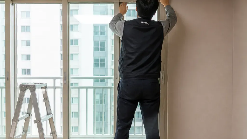 암막블라인드가 필요할 때의 창가 모습