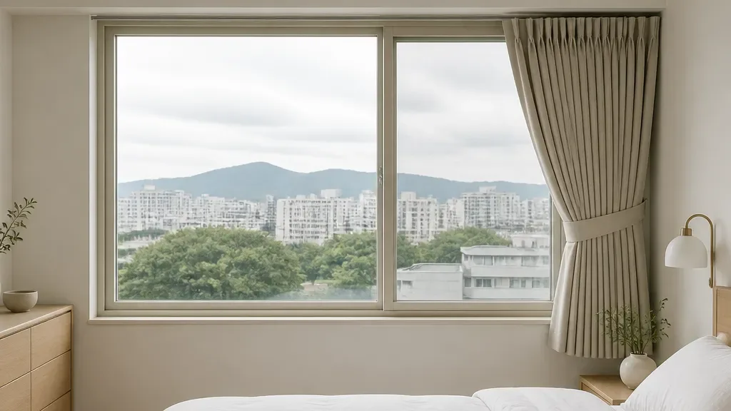 맞춤블라인드가 필요할 때의 창가 모습