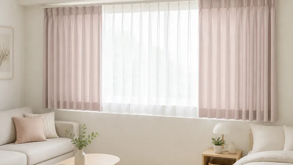 거실커튼이 필요할 때의 창가 모습