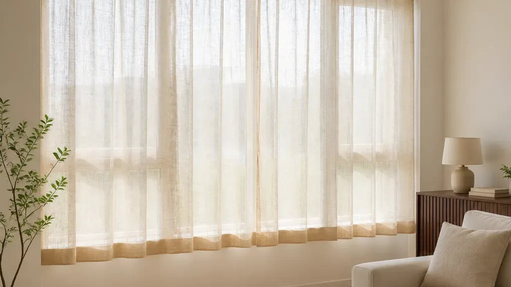 린넨커튼이 필요할 때의 창가 모습