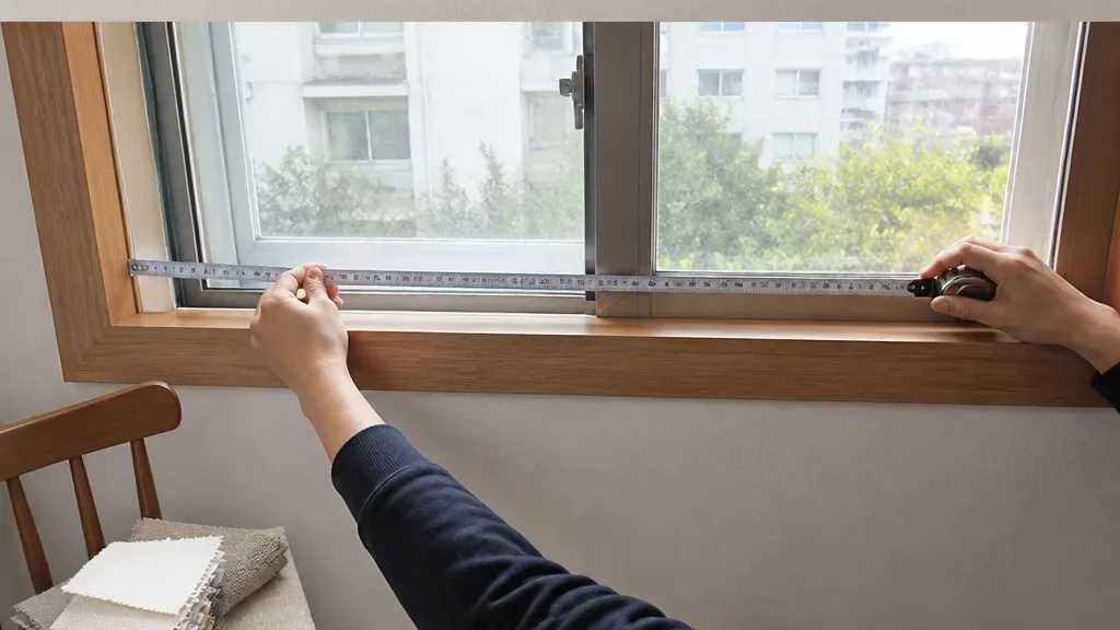 블라인드 설치가 필요한 창가 예시