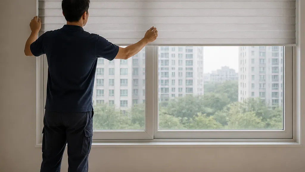 전동블라인드가 필요할 때의 창가 모습