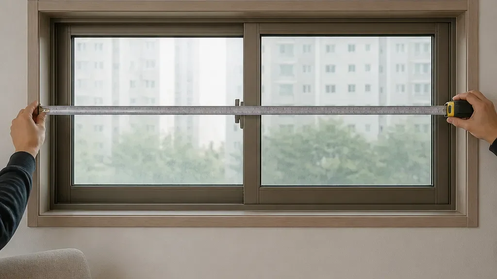알루미늄블라인드가 필요할 때의 창가 모습