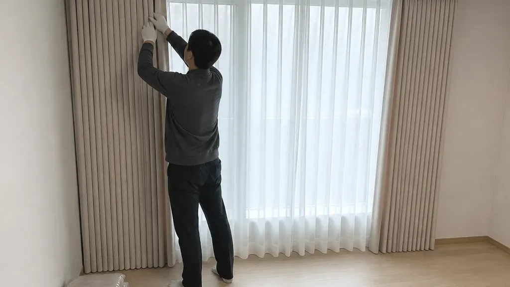 거실커튼이 필요한 창가 예시