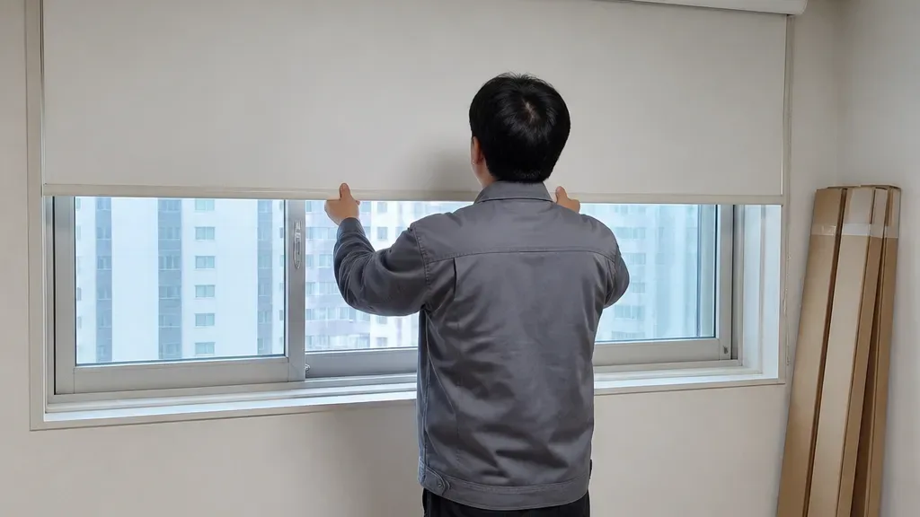 롤스크린이 필요할 때의 창가 모습