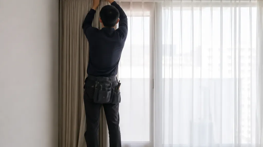 커튼 교체가 필요할 때의 창가 모습