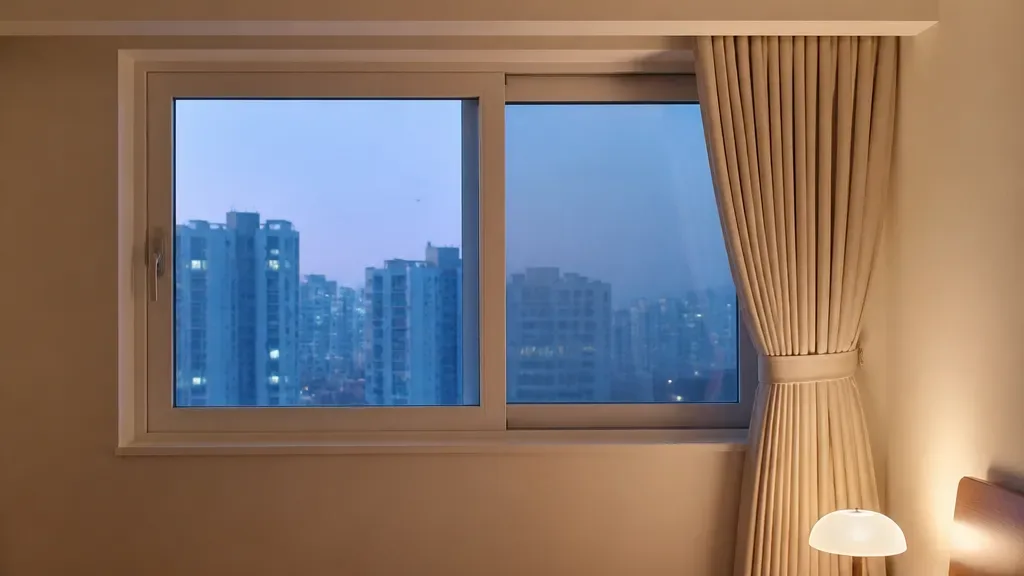 커튼 교체가 필요한 창가 예시