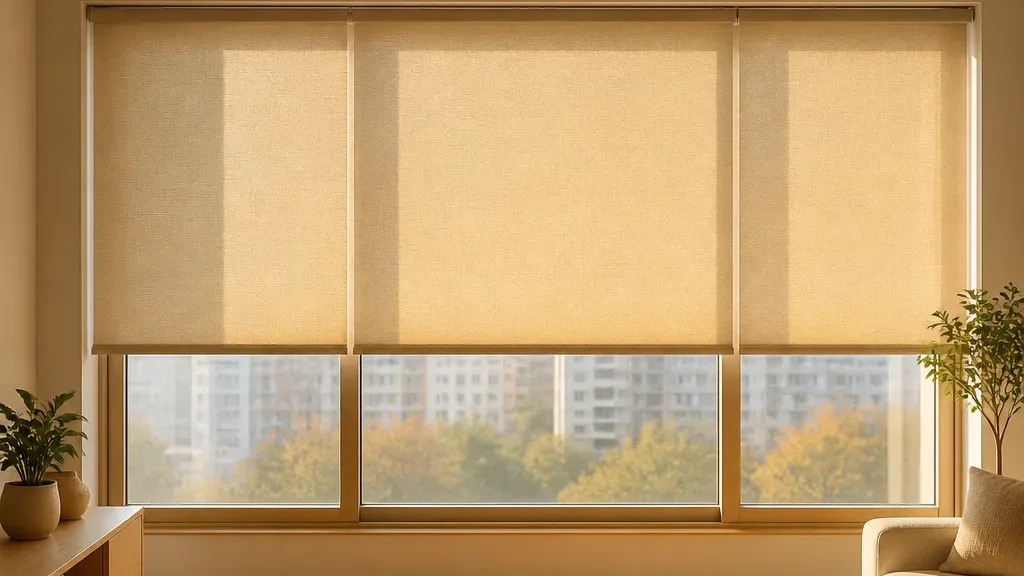 방염블라인드가 필요할 때의 창가 모습