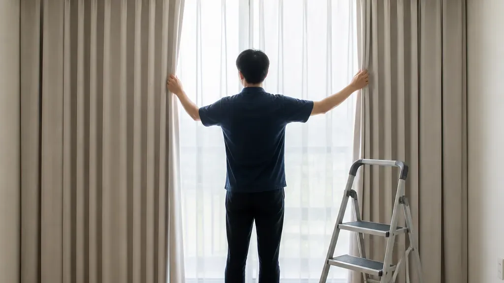 신혼집 커튼이 필요한 창가 예시