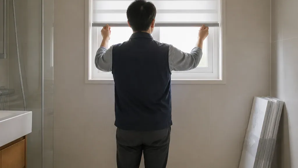 화장실블라인드가 필요한 창가 예시
